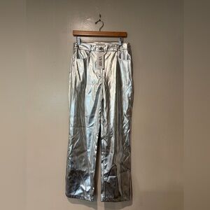 Silver Metallic Pants